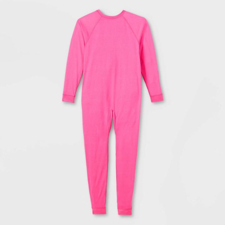 Kids' Adaptive Reversible Pajama Jumpsuit - Cat & Jack Bright Pink