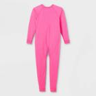 Kids' Adaptive Reversible Pajama Jumpsuit - Cat & Jack Bright Pink