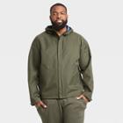 Men's Waterproof Jacket - All In Motion Olive Green S, Men's, Size: Small, Green Green