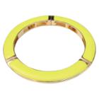 Zirconmania Slender Enamel And Gold Electroplated Stretch Bracelet - Yellow, Women's