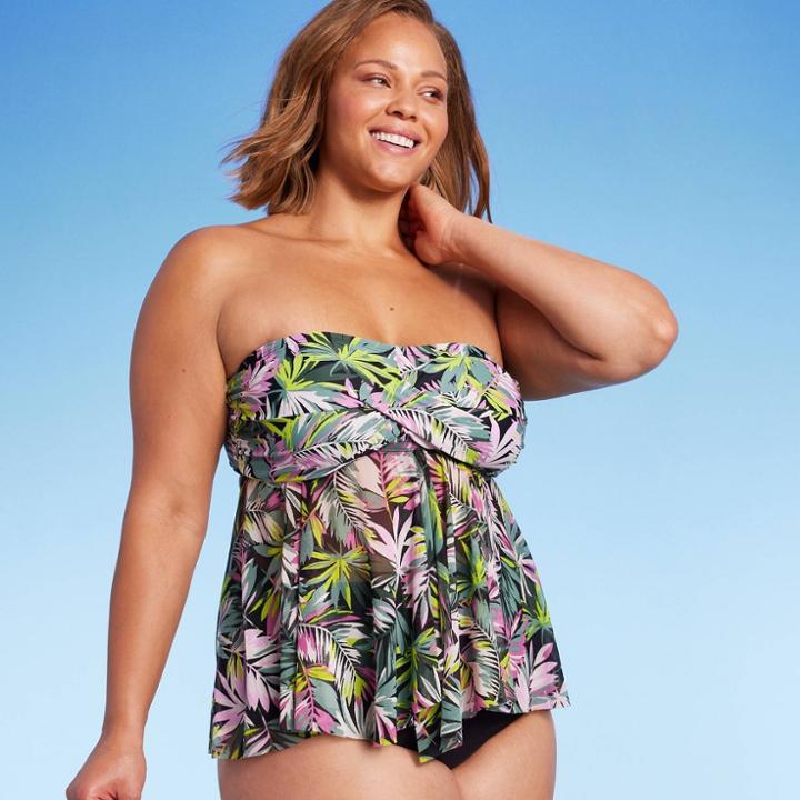 Kona Sol Women's Flyaway Bandeau Tankini Top - Kona
