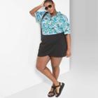 Women's Plus Size Wrap Mini Skirt - Wild Fable Black