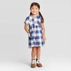 Oshkosh B'gosh Toddler Girls' Gingham Dress - Blue/white 12m, Toddler Girl's, White Blue