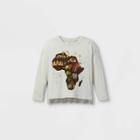 Well Worn Black History Month Toddler Africa Long Sleeve Graphic T-shirt - White