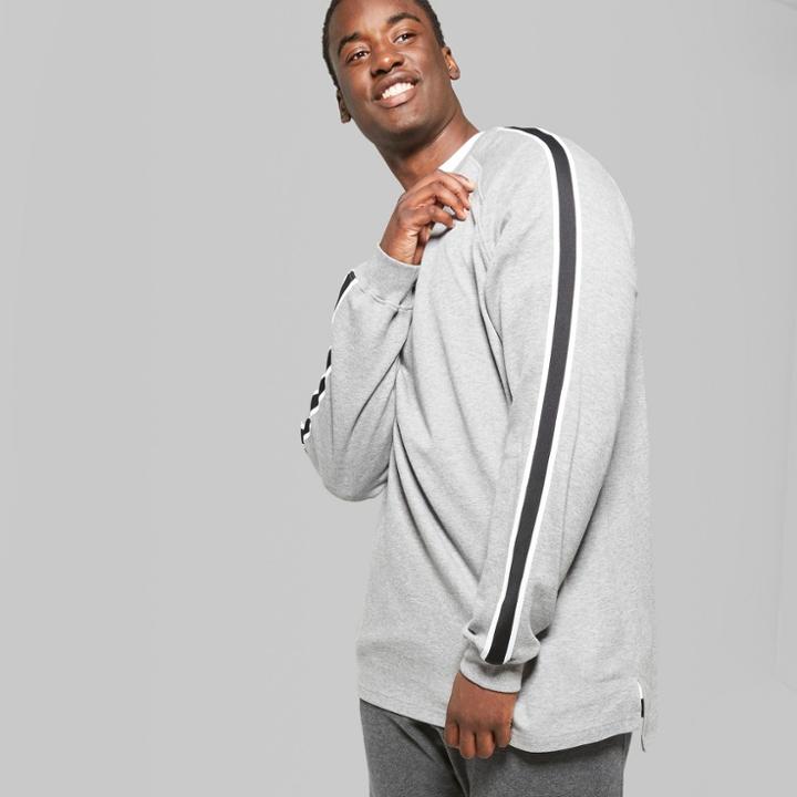 Men's Tall Long Sleeve Side Striped Sweatshirt - Original Use Charcoal