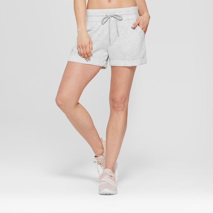 Women's Authentic Fleece Sweatpants Shorts - C9 Champion Light Heather Gray