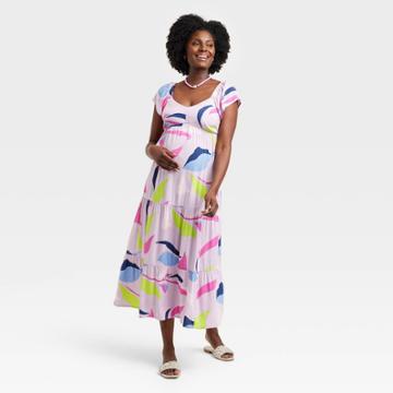 Flutter Short Sleeve Woven Maternity Dress - Isabel Maternity By Ingrid & Isabel Xs,