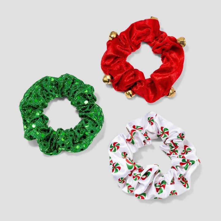 No Brand Holiday Jingle Bell, Sequin And Peppermint Hair Twister