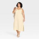Women's Plus Size Slip Dress - A New Day Light Yellow