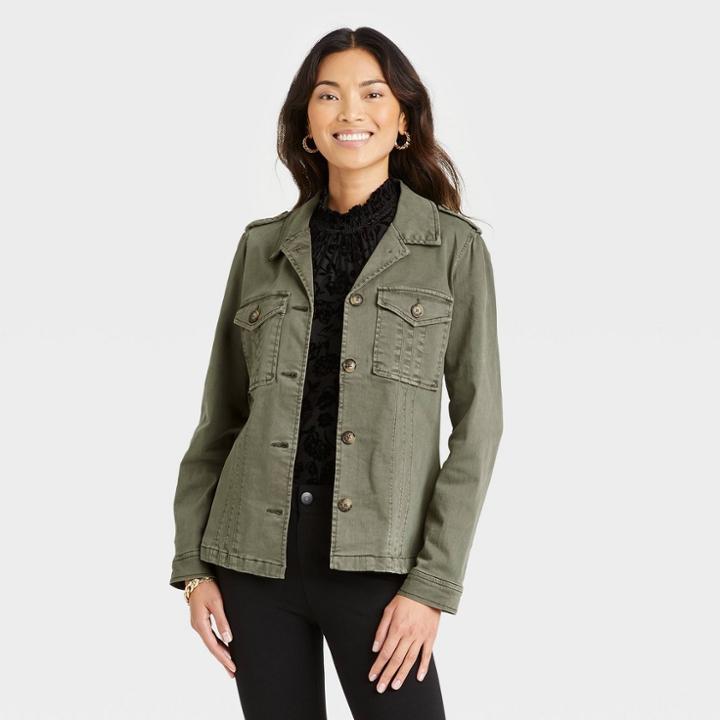 Women's Utility Jacket - Knox Rose Olive Green