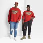 No Brand Black History Month Adult Unisex Plus Size Black Joy Long Sleeve Graphic T-shirt - Red