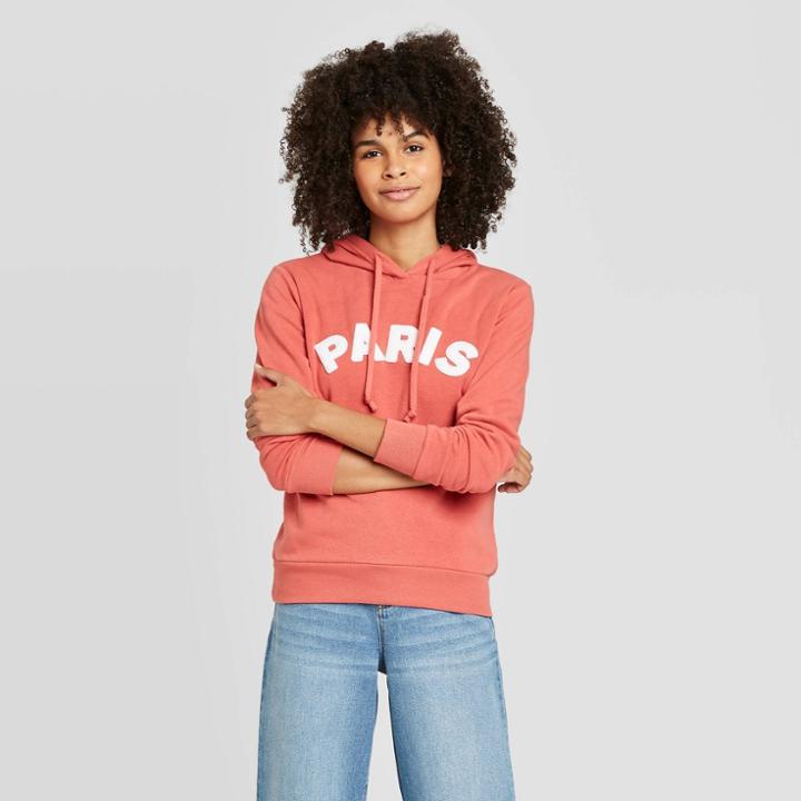 Women's Paris Hooded Sweatshirt - Fifth Sun (juniors') - Red