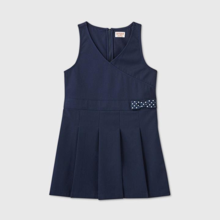 Girls' Uniform Jumpsuit Dress - Cat & Jack Navy