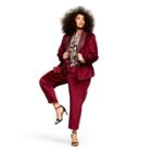 Women's Plus Size Long Sleeve Velvet Blazer - Altuzarra For Target Red 1x, Women's,