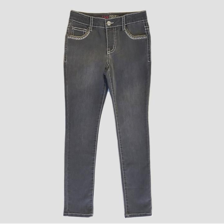 Girls First Girls' Leia Skinny Bling Jeans - Vintage Gray