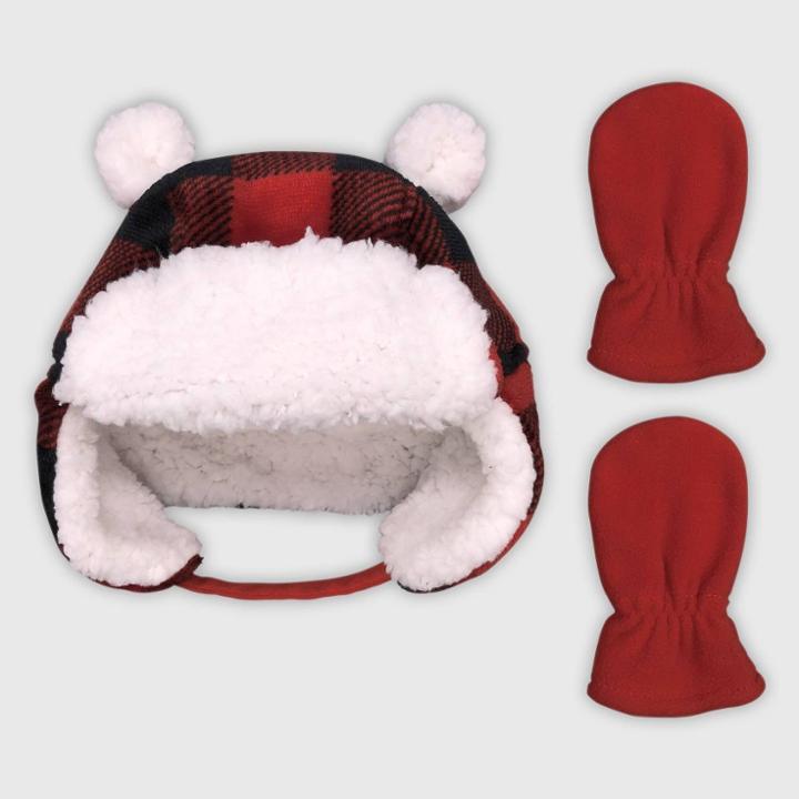 Baby Boys' Hat And Glove Set - Cat & Jack Red Newborn, Boy's