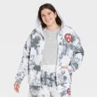 Women's Plus Size Harvard Athletic Zip-up Hooded Graphic Sweatshirt - Gray