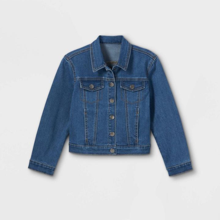 Girls' Disney Encanto Designer Denim Jacket - Blue