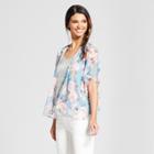 Women's Floral Print Mesh Kimono - Soul Cake (juniors') Blue