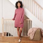 Women's Long Sleeve Sweater Dress - A New Day Purple