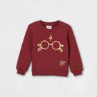 Toddler Girls' Harry Potter Quilted Fleece Pullover - Burgundy