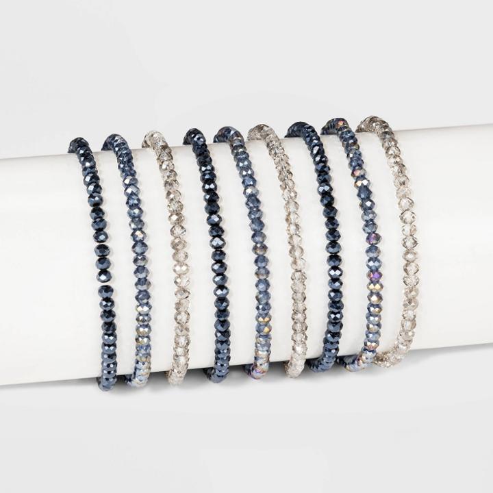Stretch Bracelet 9pc - A New Day Blue, Women's