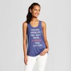 Women's Freedom Sparklers Pool Party Bikinis Champagne Graphic Tank Top - Grayson Threads Blue