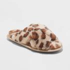 Women's Paris Leopard Crossband Fur Slippers - Stars Above Brown