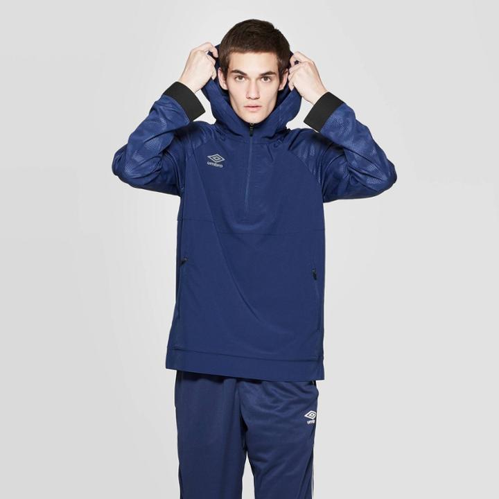 Umbro Men's Woven Training Quarter Zip Jacket - Medieval Blue