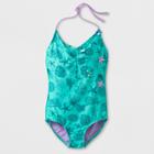 Girls' Oceanic Gems One Piece Swimsuit - Cat & Jack Turquoise
