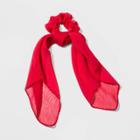 Chiffon Twister With Hair Elastic Scarf- Wild Fable Red