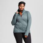 Women's Plus-size Track Jacket - C9 Champion Deep Pine Green