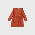 Toddler Girls' Long Sleeve Floral Dress - Just One You Made By Carter's Rust Orange