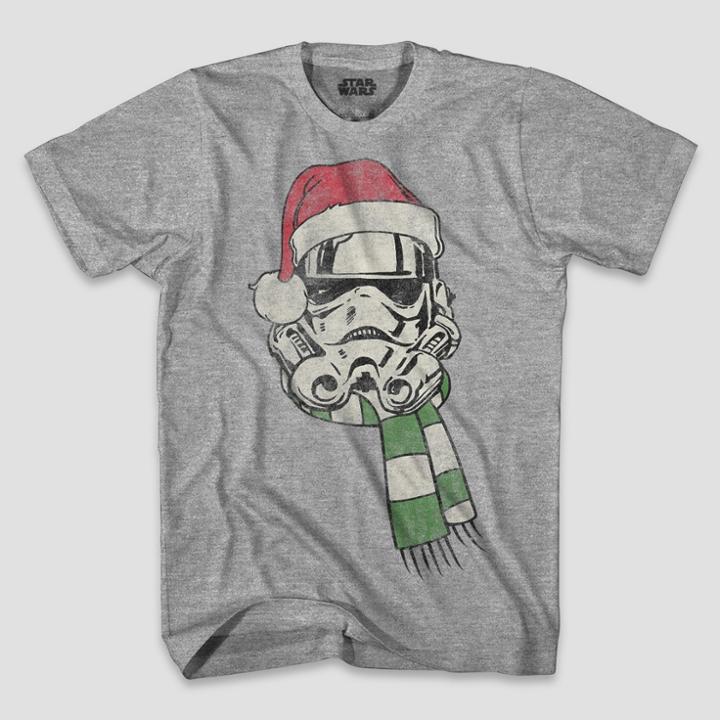 Boys' Star Wars Stormtrooper Holiday Short Sleeve T-shirt - Gray