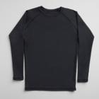 Target Swimwear Tops Adult Female Rash Guards Solid Black