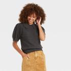 Women's Short Sleeve Crewneck T-shirt Sweater - Universal Thread Charcoal Gray