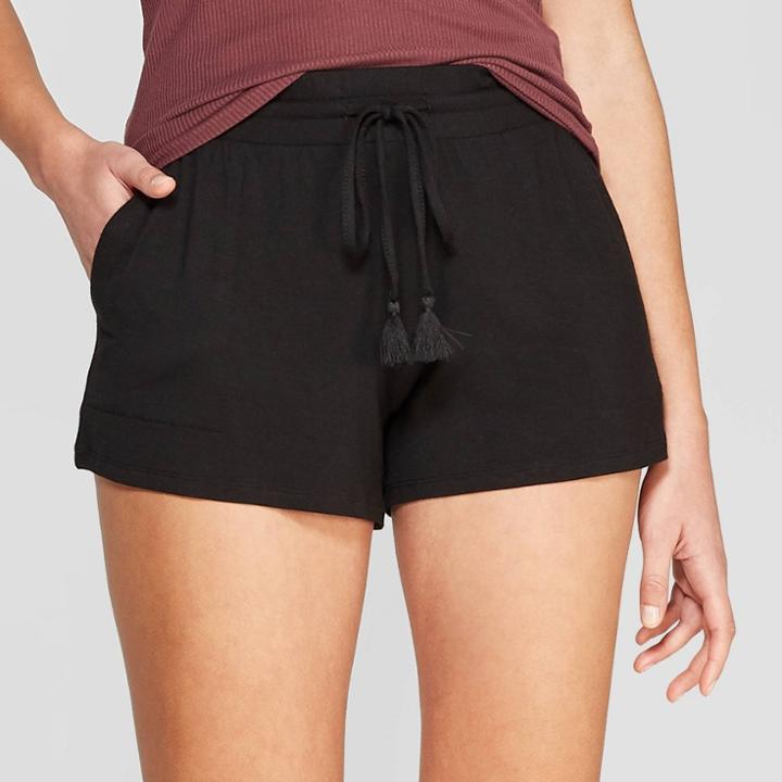 Women's Beautifully Soft Pajama Shorts - Stars Above Black