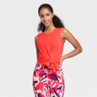 J. Dow Fitness Black History Month Women's Cropped Tank Top - Coral Orange