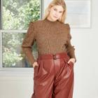 Women's High Neck Pullover Sweater - Who What Wear Brown