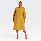 Women's Plus Size Long Balloon Sleeve Dress - Who What Wear Yellow