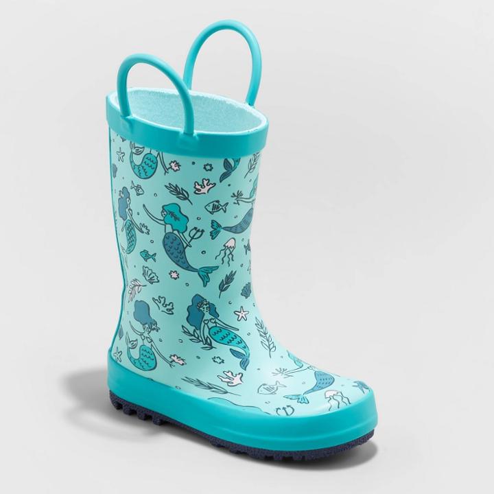 Toddler Girls' Odelia Rain Boots - Cat & Jack Blue