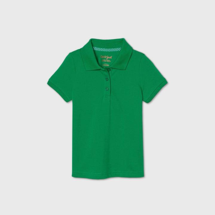 Petitetoddler Girls' Short Sleeve Stretch Pique Uniform Polo Shirt - Cat & Jack