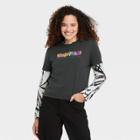 Women's Grateful Dead Bears Skater Long Sleeve Graphic T-shirt - Charcoal Gray
