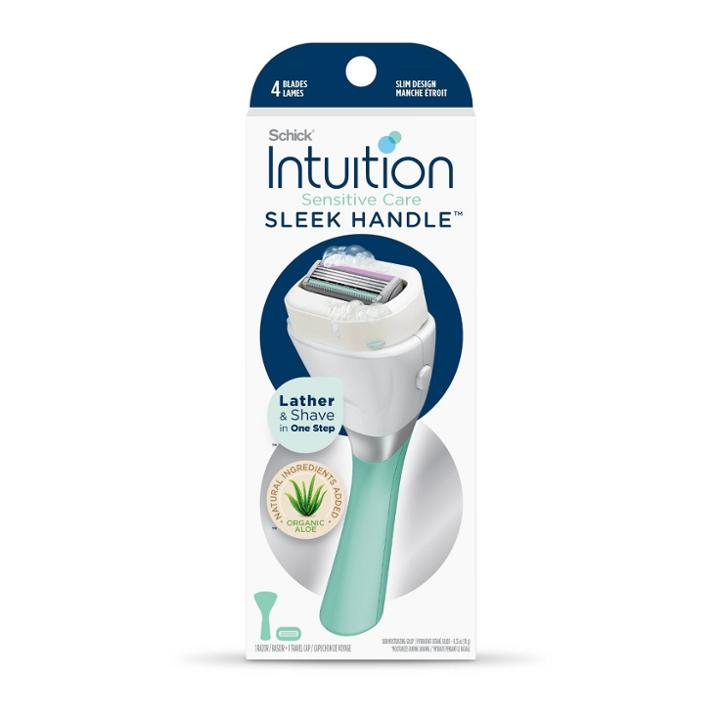 Schick Intuition Sensitive Women's Sleek Design Razor - 1 Handle And 1 Refill Cartridge