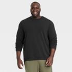 Men's Big & Tall Soft Gym Crewneck Sweatshirt - All In Motion Black