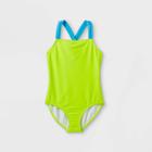 Girls' Fun In The Sun Solid One Piece Swimsuit - Cat & Jack