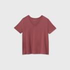 Women's Plus Size Short Sleeve V-neck Essential T-shirt - Ava & Viv Purple