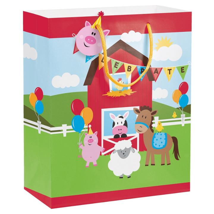 Creative Converting Farm Fun Gift Bag,