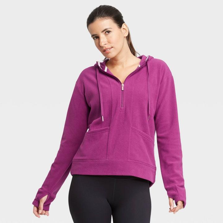 Women's Microfleece Pullover Sweatshirt - All In Motion Purple