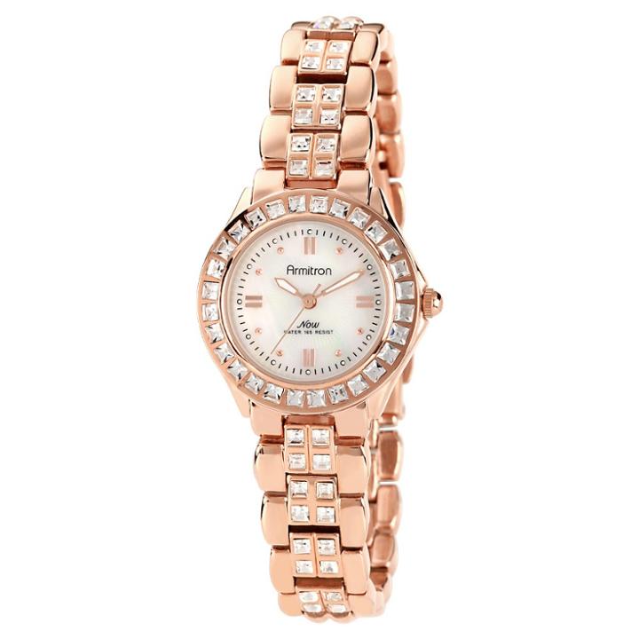 Armitron Ladies' Swarovski Crystal Bracelet Watch - Rose Gold